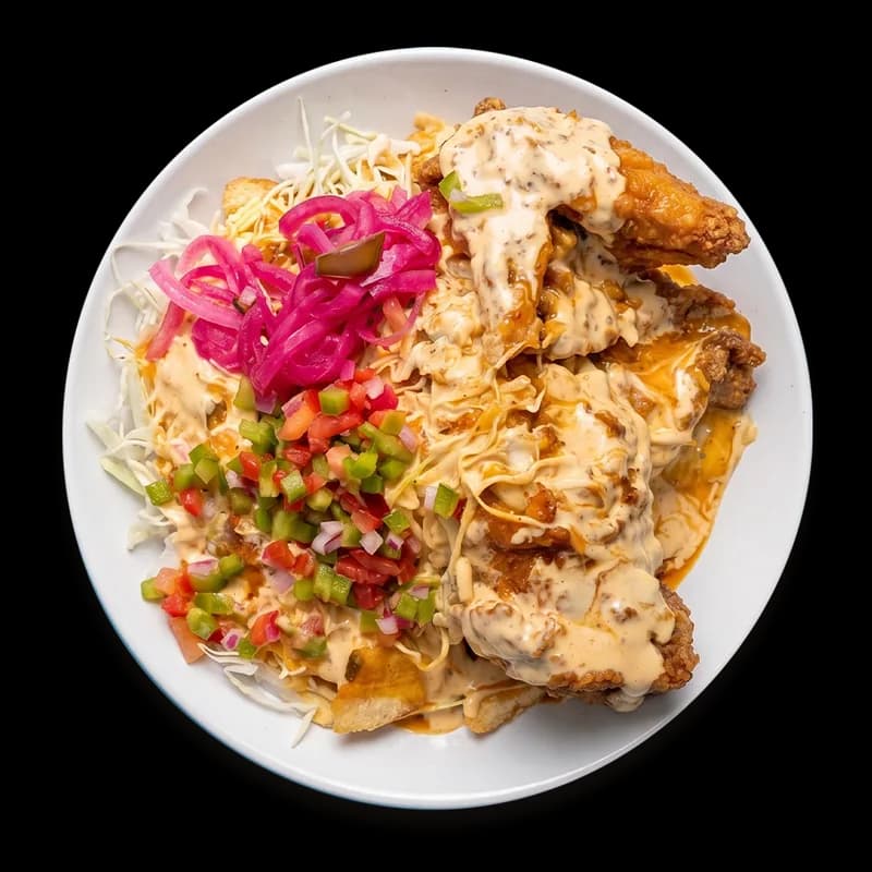 Pollo con Tajadas